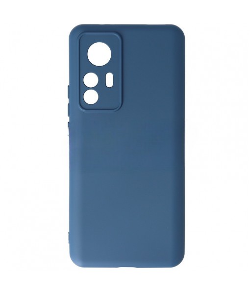 Husa Xiaomi 12T / 12T Pro, SIlicon Catifelat cu interior Microfibra, Albastru